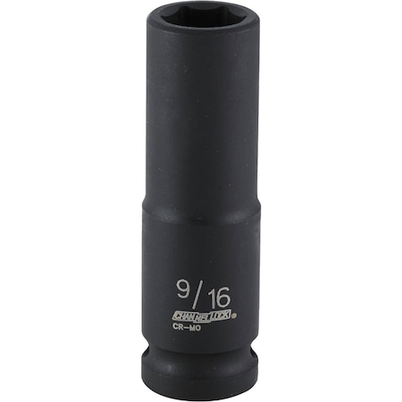Channellock 1/2 In. Drive 9/16 In. 6-Point Deep Standard Impact Socket 313289